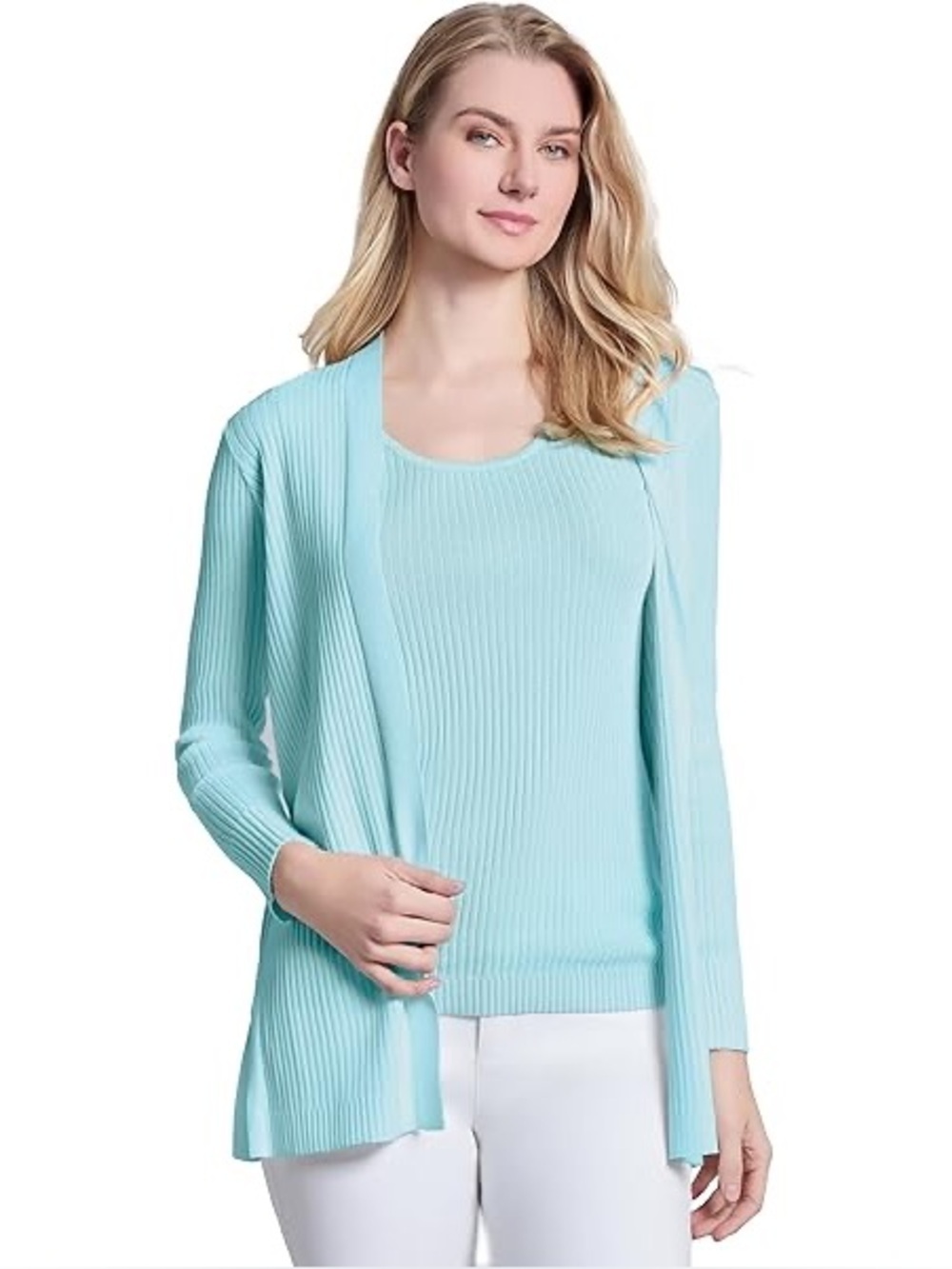 Jones New York
Women's Sutton Ribbed Long-Sleeve Cardigan Sweater